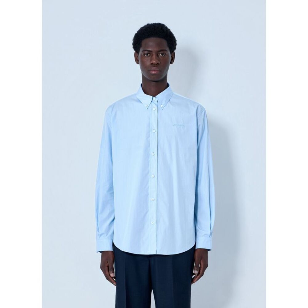 Miu Miu Men Cotton Poplin Button-Down Shirt
